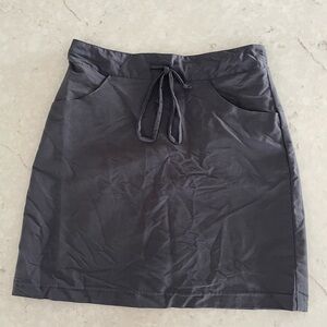 Black Drawstring Pocket Skirt - Women